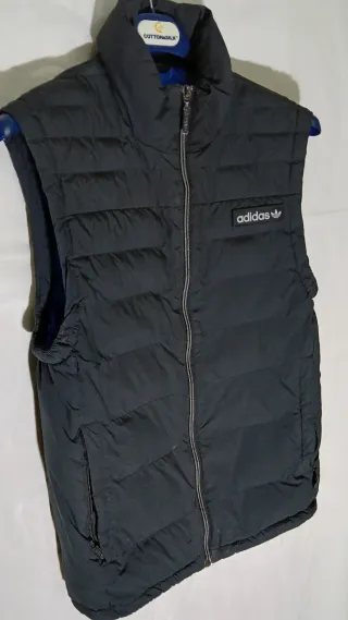 Gilet Bomber Smanicato Adidas Nero
