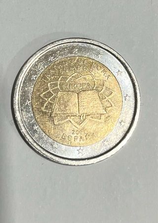 Moneda 2 euros Tratado de Roma 50 años 2007