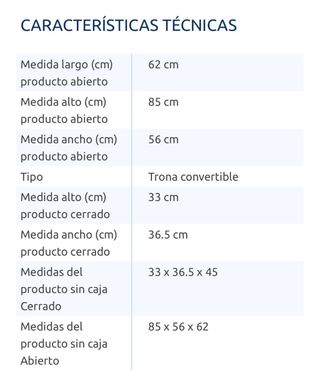 Trona de plástico blanca
