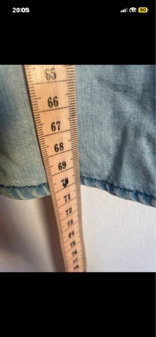 Camisa vaquera chica con abalorios Talla L