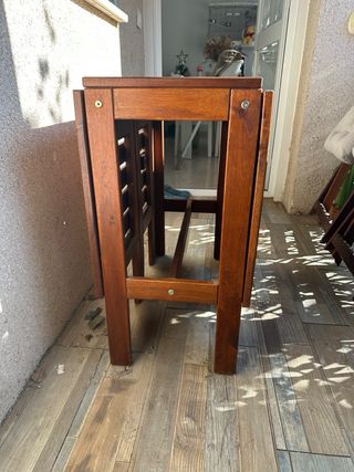 Mesa y 2 Sillas Plegables Terraza