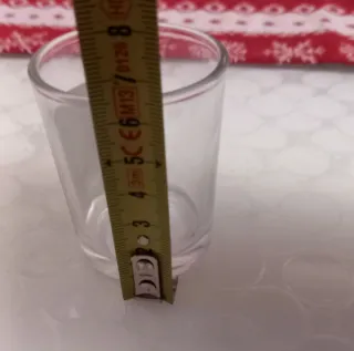 Vasetto vetro trasparente contenitore candela