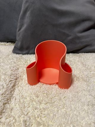 Organizador de maquillaje naranja/rosa