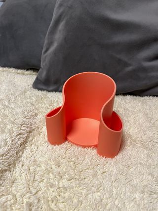 Organizador de maquillaje naranja/rosa