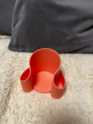 Organizador de maquillaje naranja/rosa