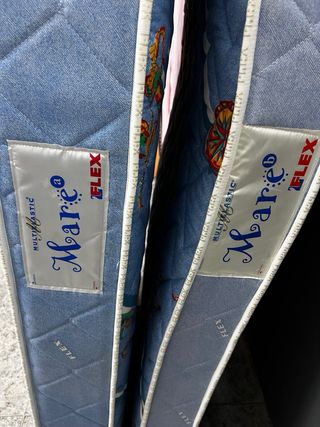2 Somieres FLEX madera y metal. Colchones FLEX MAR
