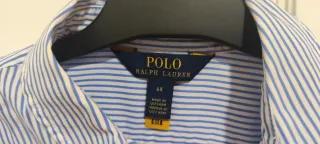 Camisa Polo Niña Rayas Azul