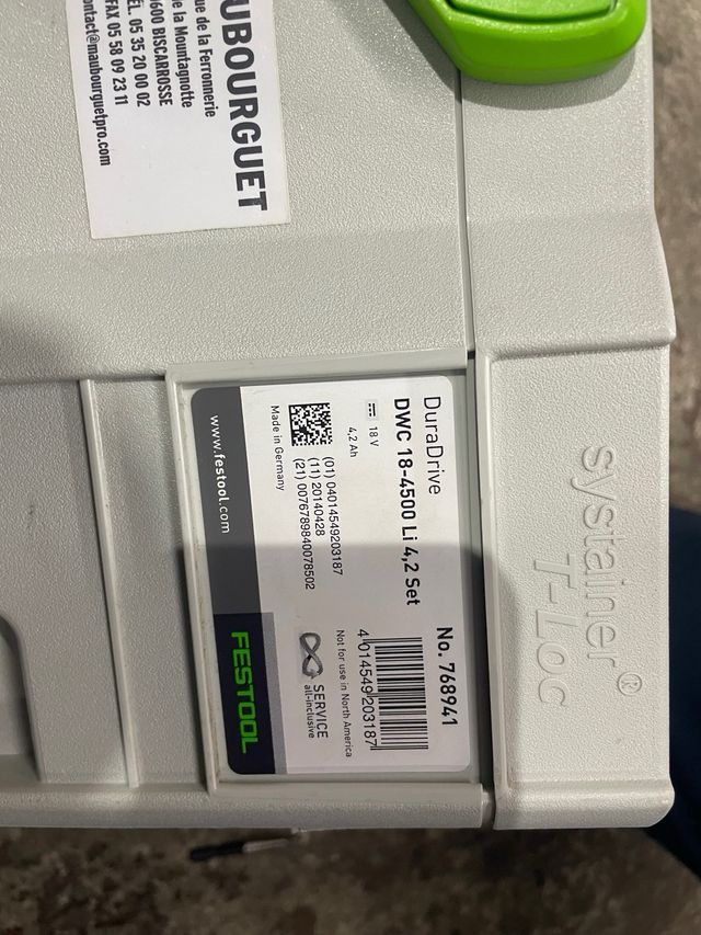 Atornillador Festool DWC 18-4500 Li 4,2 Set