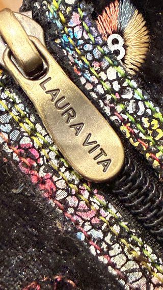 Botines Laura Vita Piel Bordados Lentejuelas 39