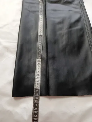 Pantalones wide leg efecto piel