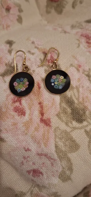 Orecchini Vetro Murano Argento Multicolor