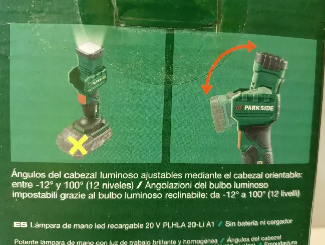 Lámpara LED Parkside X20V TEAM