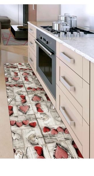 Tappeto Cucina Shabby Chic Cuori