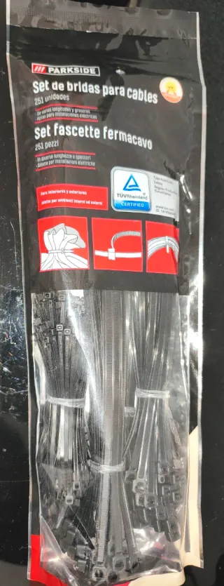 Parkside Set Bridas Cables 251 Unidades