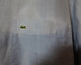 Camisa Lacoste Classic Fit Gris Talla 42.