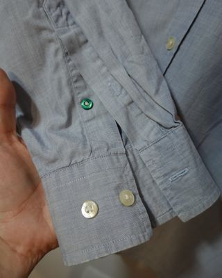 Camisa Lacoste Classic Fit Gris Talla 42.