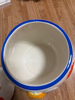 Biscottiera in ceramica con angioletti