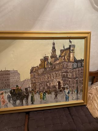 Cuadro Vintage Grande Marco Dorado