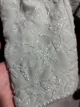 Pronovias Vestido Fiesta Verde Bordado