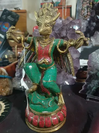 Estatua Garuda Bronce 21cm Buda Tibetano