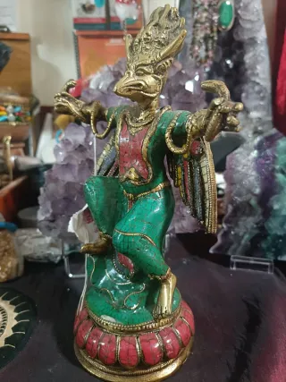 Estatua Garuda Bronce 21cm Buda Tibetano