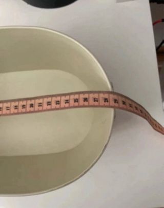 Macetero/Jardinera Metal Beige Flores Rosas