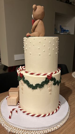 Torta scenografica battesimo orsetto