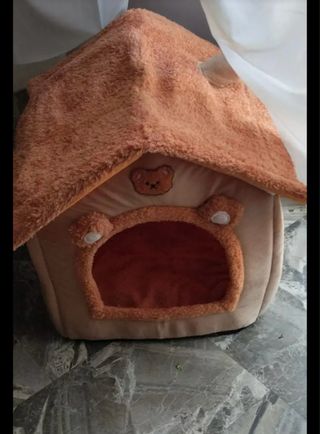 Cuccia morbida a forma di casetta orsetto