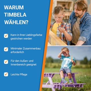 Mesa picnic infantil madera