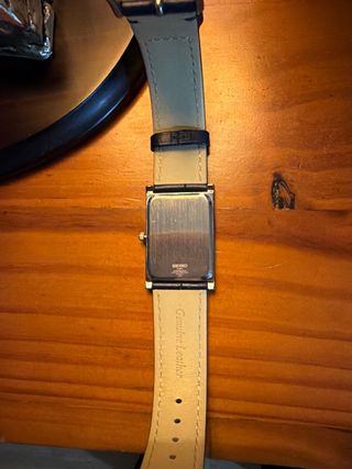 Reloj Seiko Tank Azul y Plateado