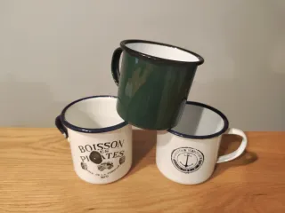 Set 3 Tazze Metallo Smaltato