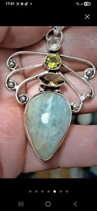 Pendente Pietra Avventurina e Topazi