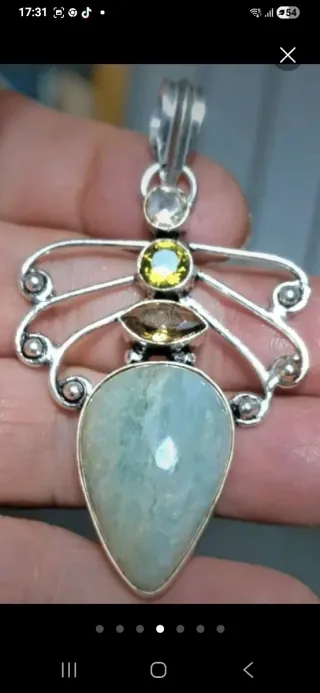 Pendente Pietra Avventurina e Topazi