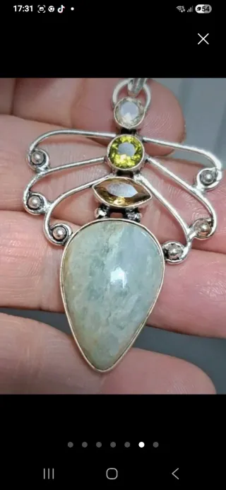 Pendente Pietra Avventurina e Topazi