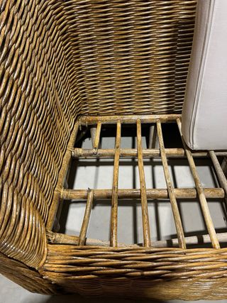 Conjunto Sofá de ratán natural