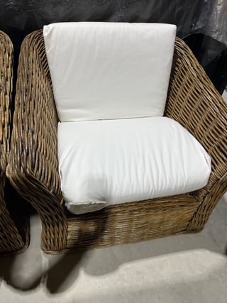 Conjunto Sofá de ratán natural