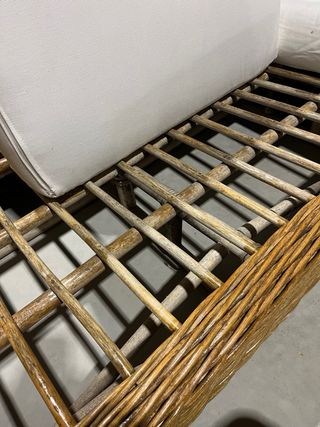 Conjunto Sofá de ratán natural