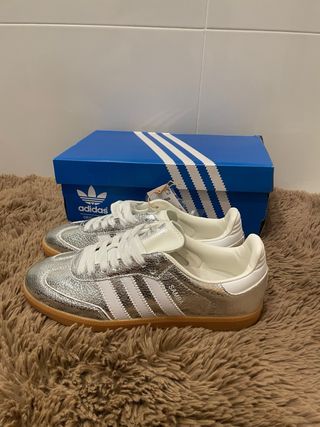 Adidas Samba Plateadas