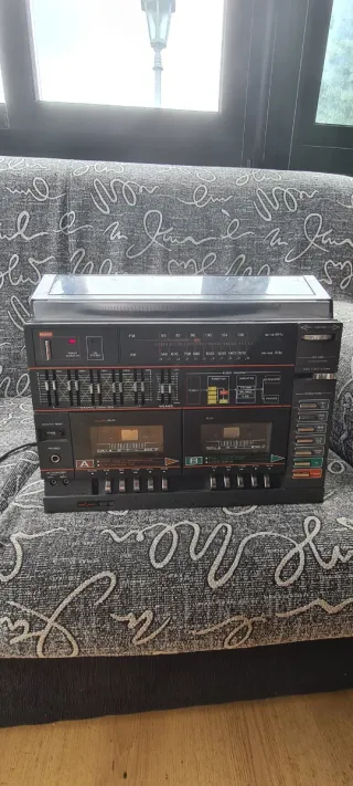 Minicadena inves 100hf. Tocadiscos Cassette Negro/