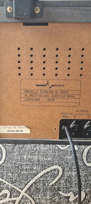 Minicadena inves 100hf. Tocadiscos Cassette Negro/