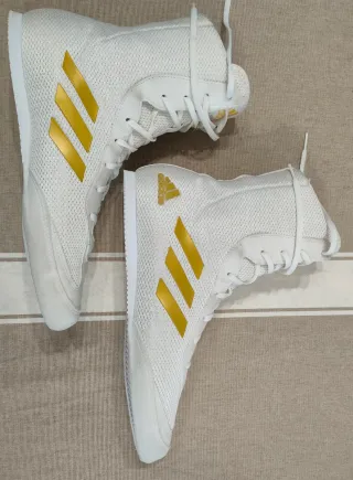 Zapatillas Boxeo Adidas Blancas y Doradas