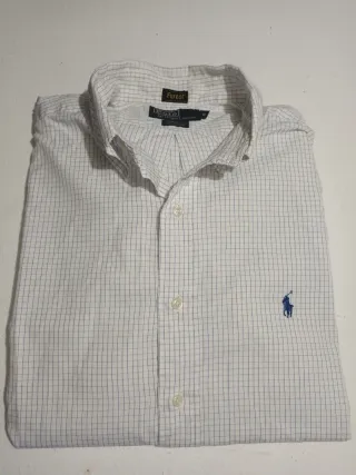 Camisa Polo Ralph Lauren Cuadros Azul Talla M