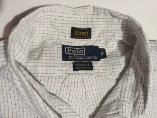 Camisa Polo Ralph Lauren Cuadros Azul Talla M