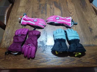 3 pares guantes esquí niño/a Wedze Talla 10
