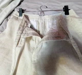 Pantalón beige de lino