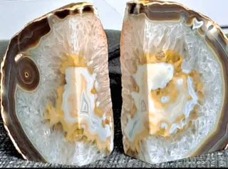 Coppia fermalibri agata naturale