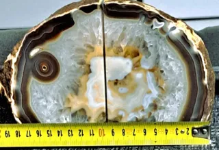 Coppia fermalibri agata naturale