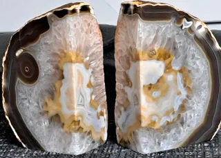 Coppia fermalibri agata naturale