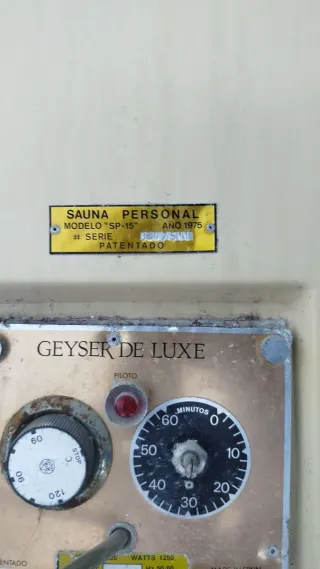Sauna super antigua funcionando