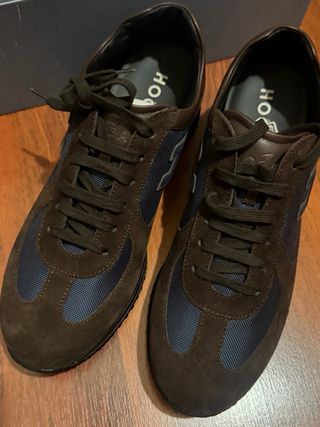 Sneakers Hogan Marroni e Blu